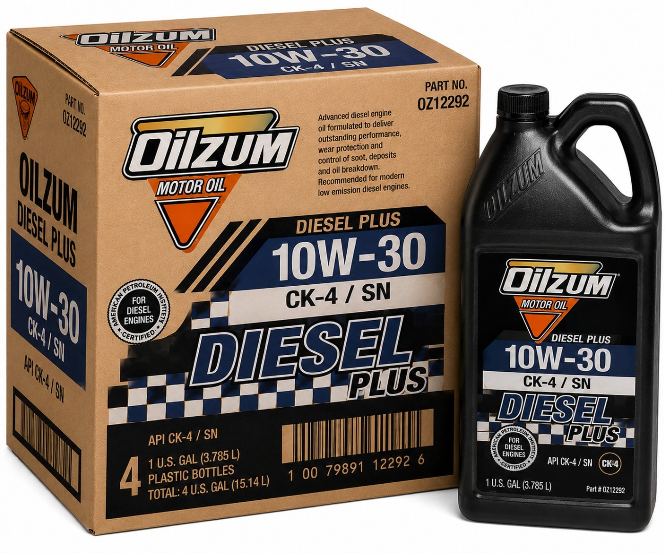 OILZUM DIESEL PLUS 10W30 4*1 GAL CASE